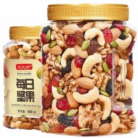 比比妙 每日堅(jiān)果500g罐裝混合堅(jiān)果果仁健康零食